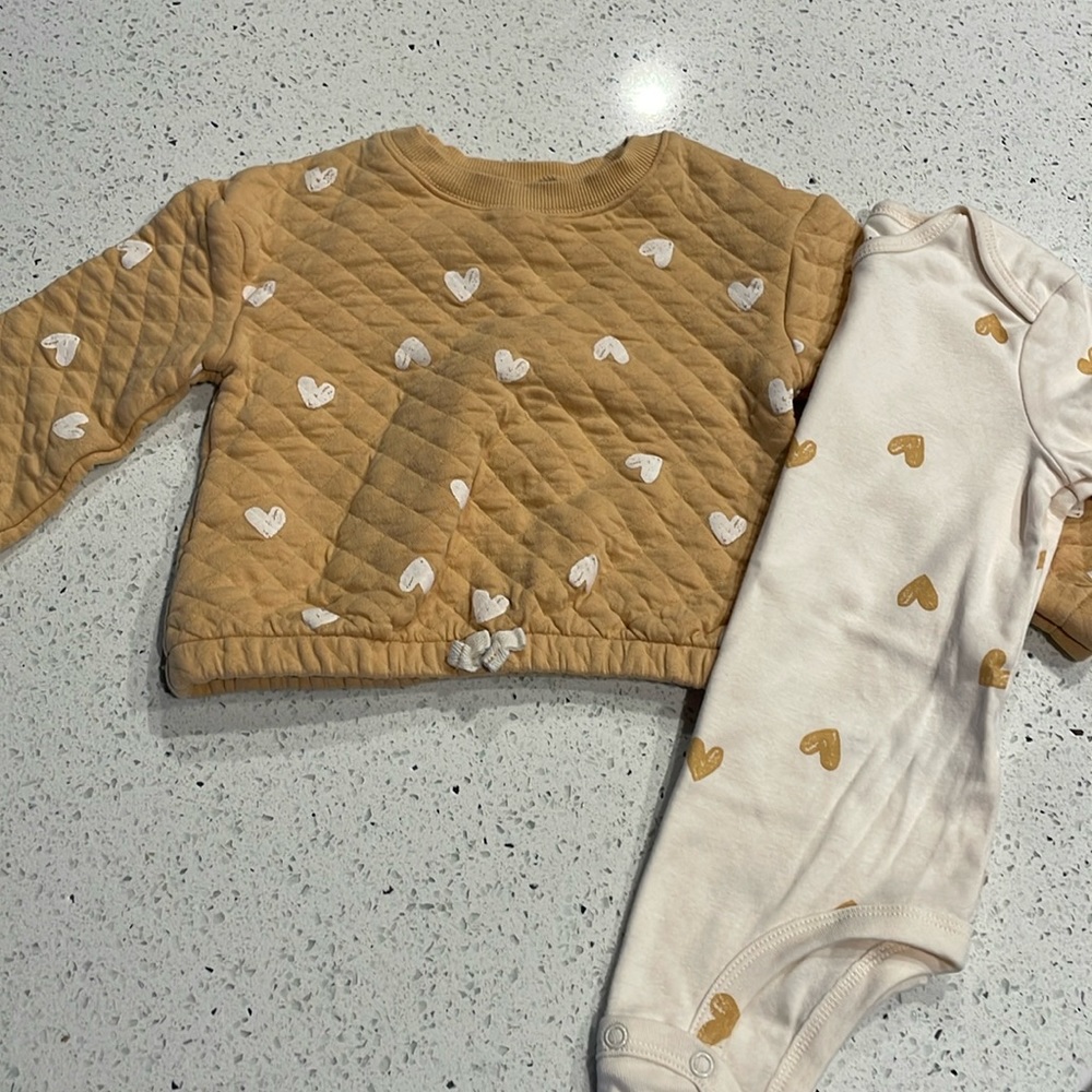 Caters 24 months sweatshirt and matching onesie